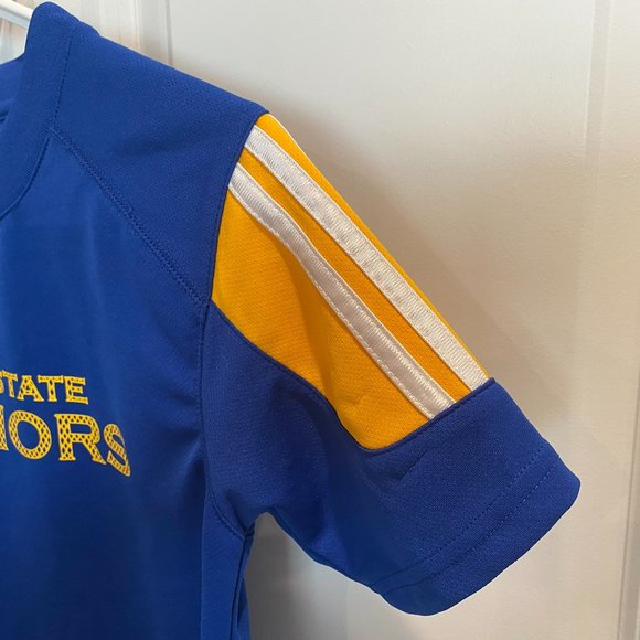 🎉 Host Pick 🎉 Adidas Blue Golden State Warriors T-Shirt Boys Medium - Picture 4 of 6